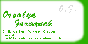 orsolya formanek business card